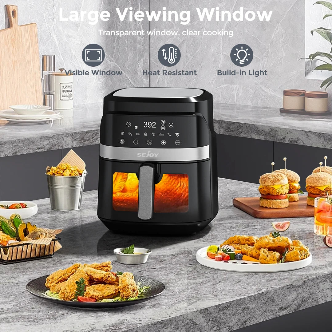 SEJOY Air Fryer Toaster Oven Combo with 8 Cooking Presets