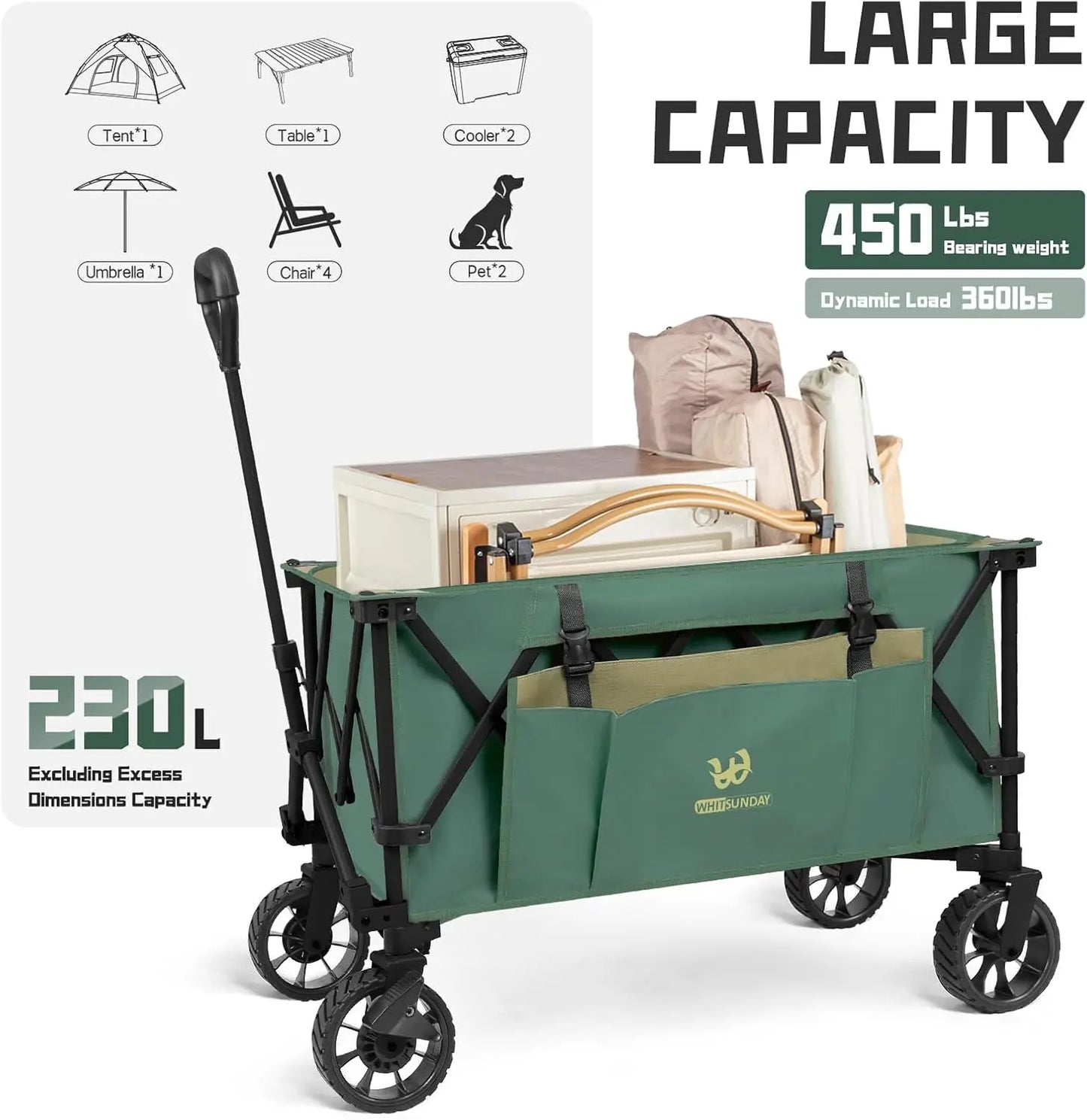 Heavy Duty Collapsible Utility Wagon for Outdoor Adventures