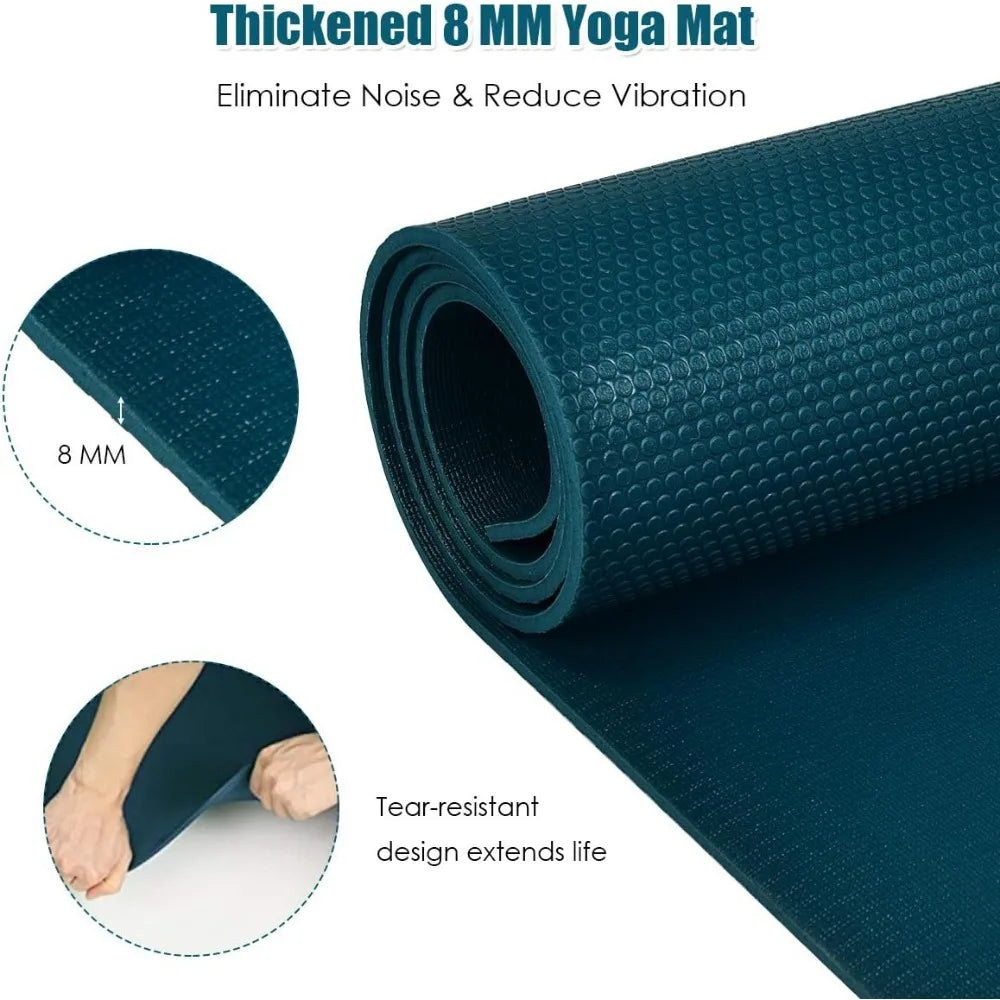 Eco Friendly Yoga Mat With Straps Extra Thick Non Slip