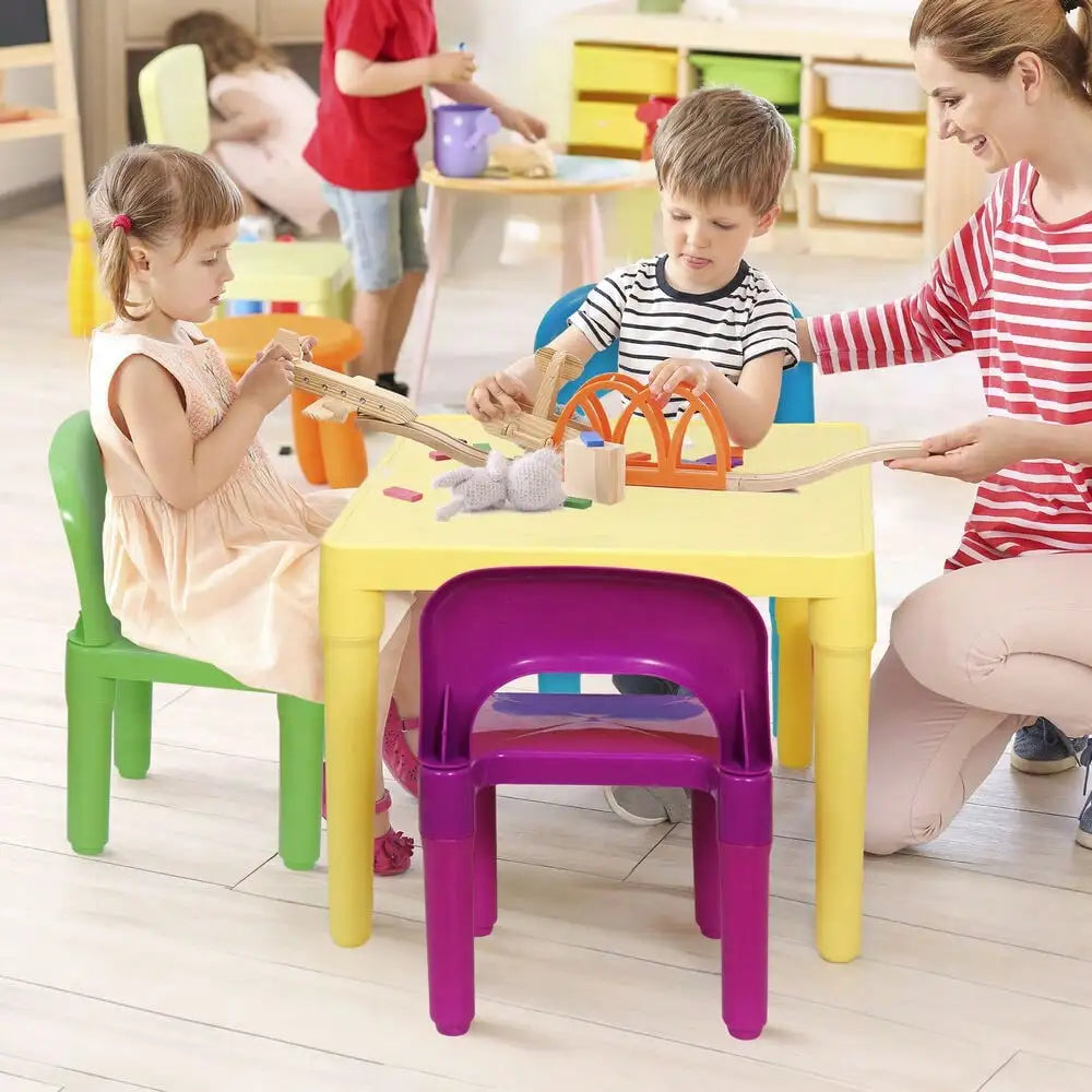 KidsJoy Colorful Activity Table and Chair Set for Creative Play