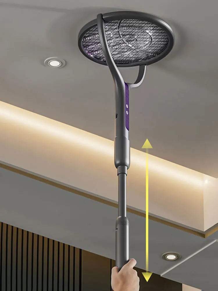 Rotating Bug Zapper Racket 2 In 1 Fly Killer Indoor