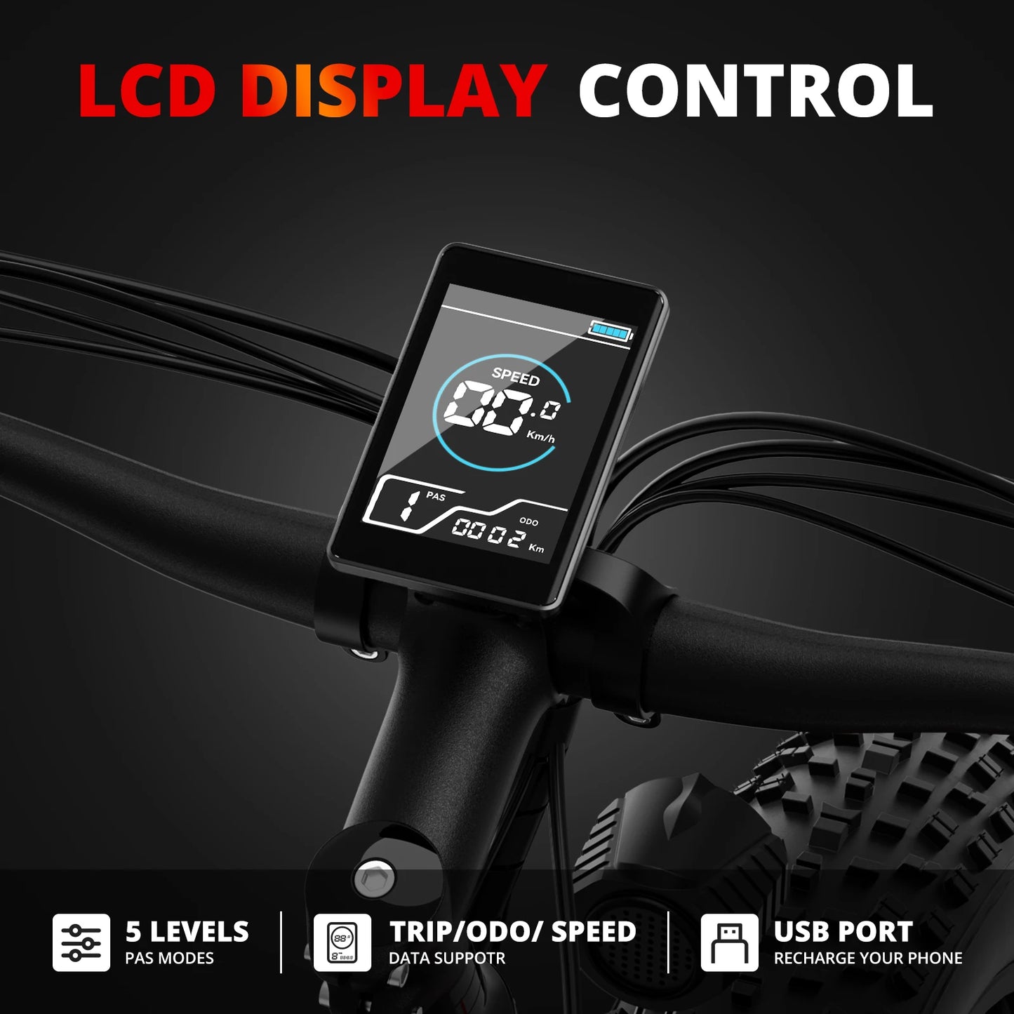 AMYET Electric Bike EB26 with 1500W Motor and Fat Tires