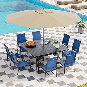 Elegant 9 Piece Patio Dining Set for Stylish Outdoor Gatherings