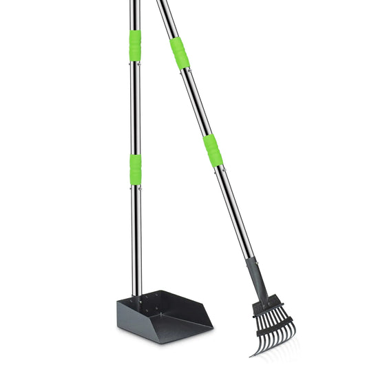 Dog Pooper Scooper With Tray And Adjustable Handles