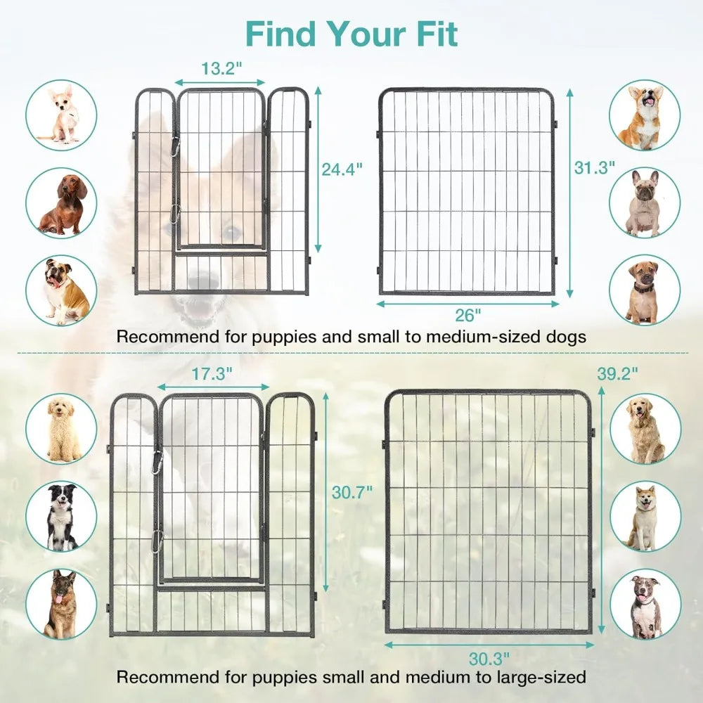 Sturdy Metal Dog Playpen For Indoor Outdoor Use Camping