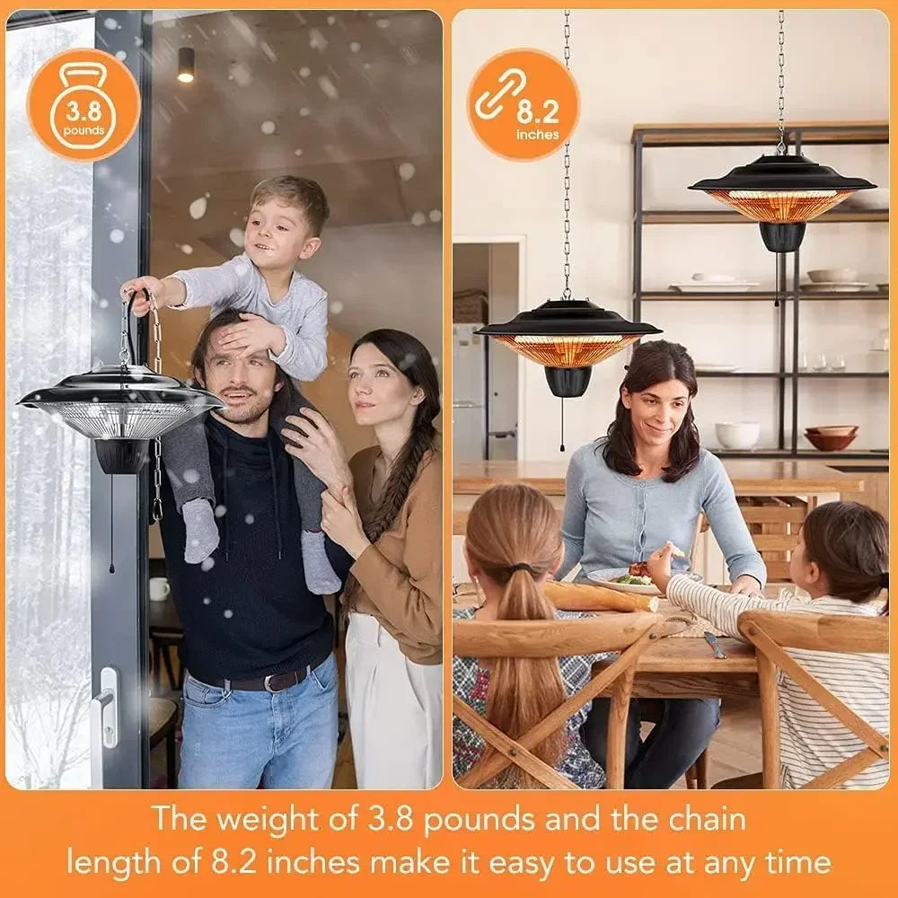 Patio Heater 1500W Infrared Waterproof Ceiling Mount