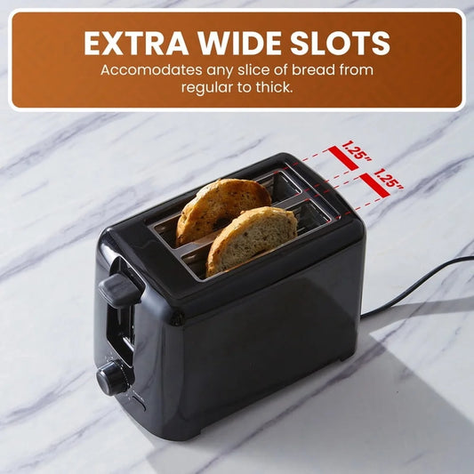 2 Slice Cool Touch Toaster With 6 Shade Settings Easy Clean