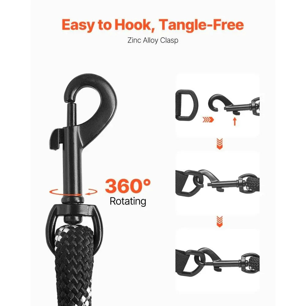 Heavy Duty 6ft Dog Leash with Padded Handle for Comfort