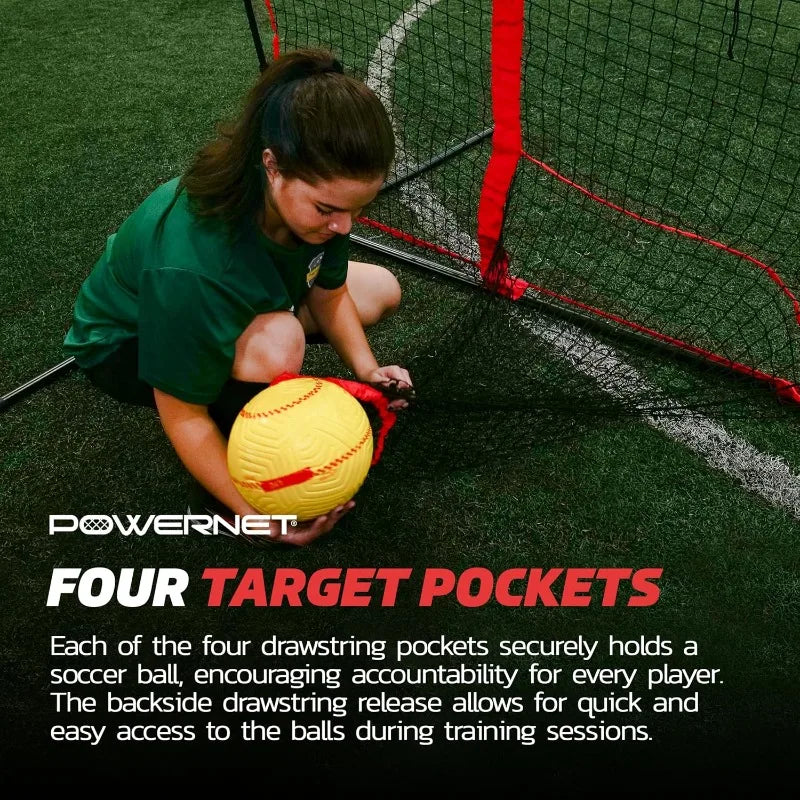 PowerNet Pop Up Soccer Goal With Four Pocket Targets