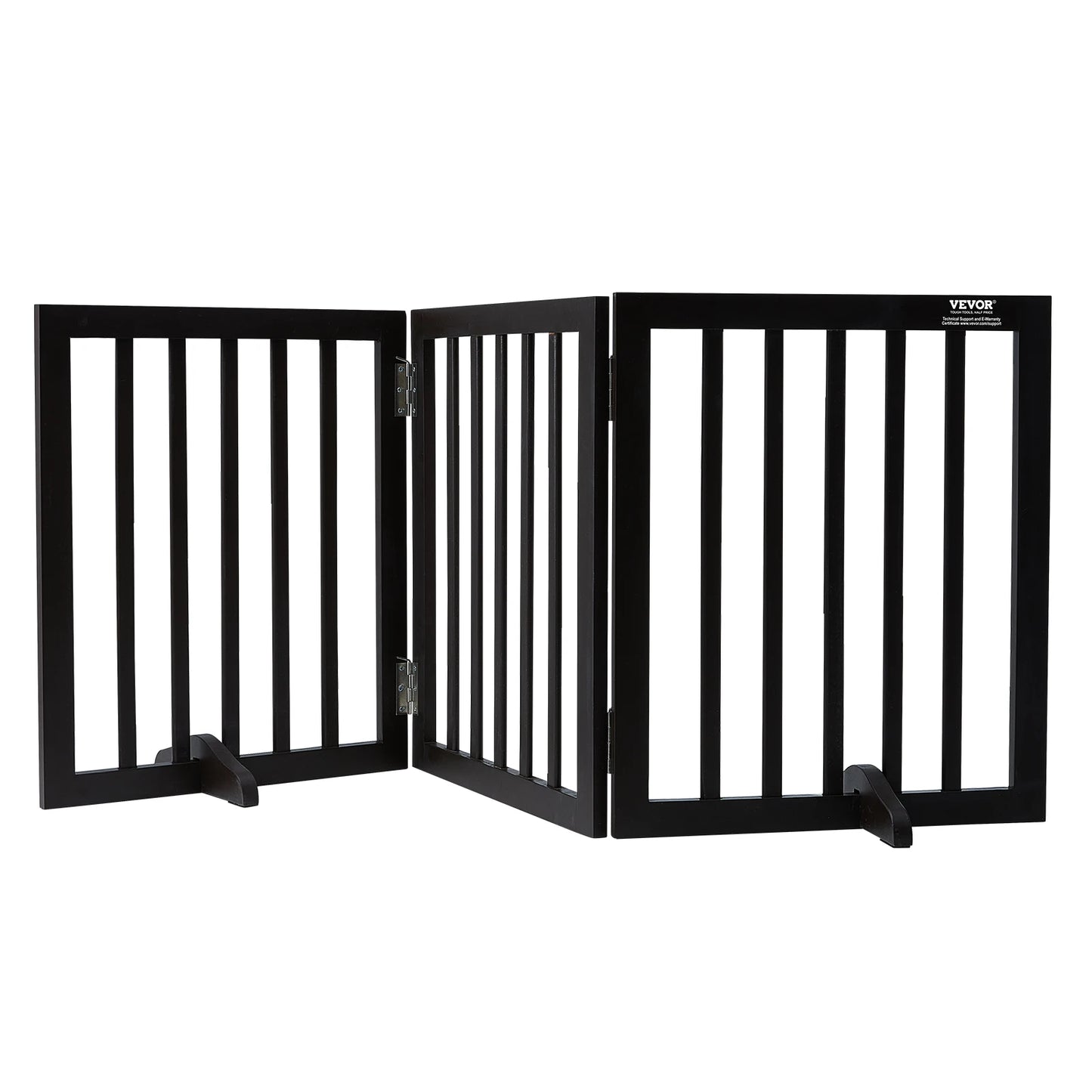 Free Standing Dog Gate Foldable 3 Panels For Narrow Passages