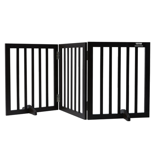 Free Standing Dog Gate Foldable 3 Panels For Narrow Passages