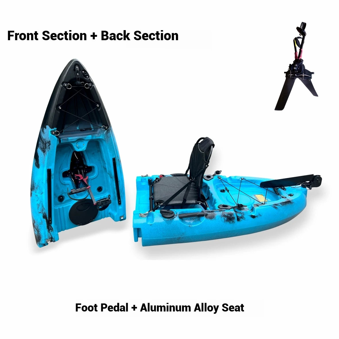 Portable LLDPE Kayak Canoe With Split Shell For Solo Tandem