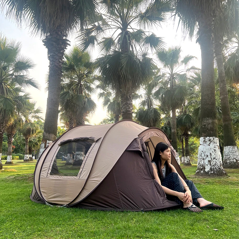 Spacious Waterproof Family Pop-Up Tent for 5 to 8 Users
