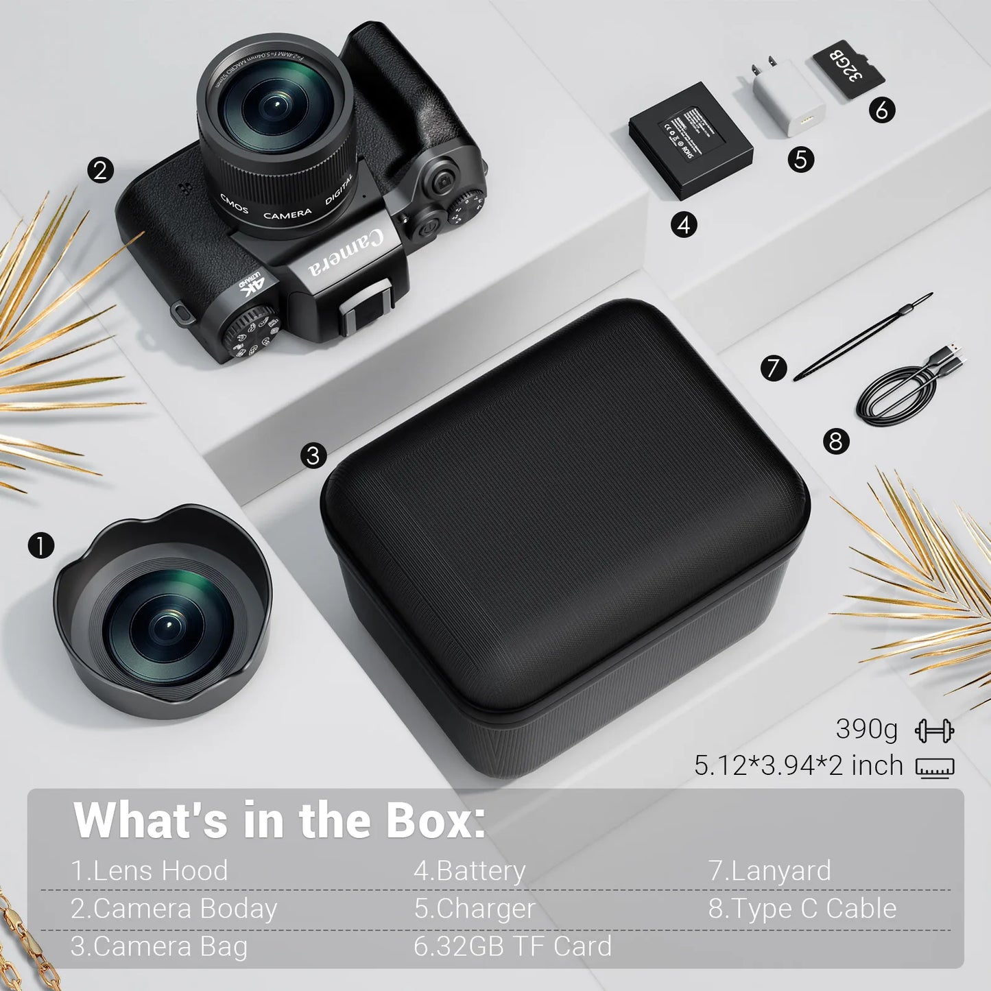 4K Vlogging Camera With WiFi And 4 Inch Touch Screen