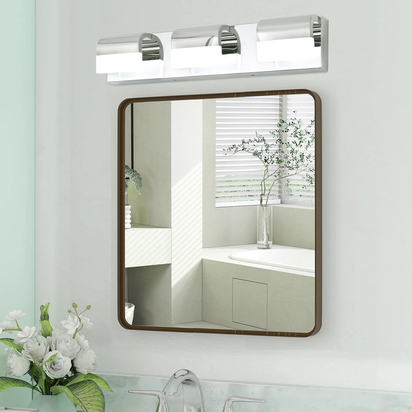 Dimmable LED Vanity Lights For Bathroom Over Mirror
