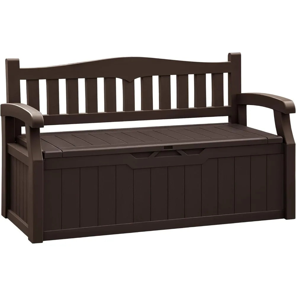 80 Gallon Outdoor Storage Bench with Lockable Hidden Storage