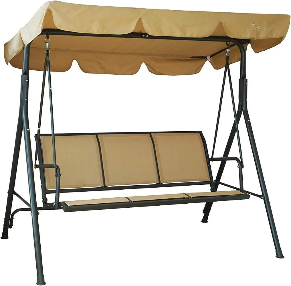 Breathable 3-Person Canopy Swing for Ultimate Outdoor Relaxation