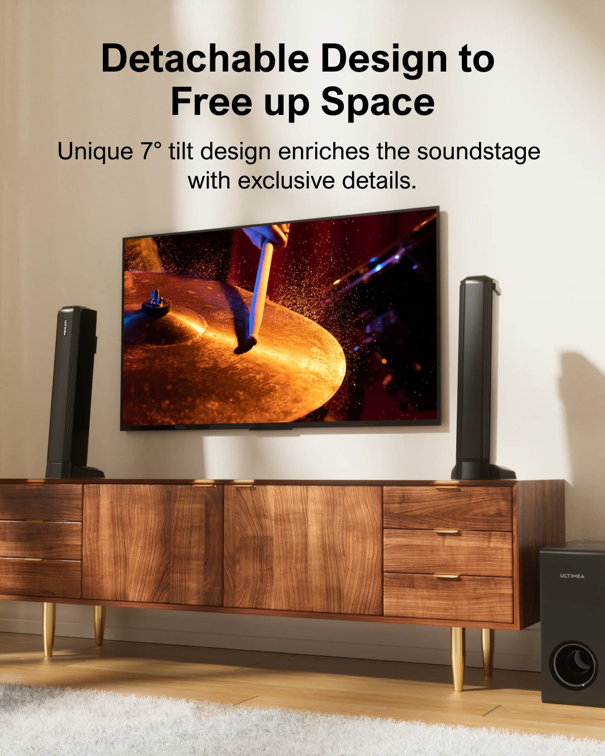Ultimea 200W Soundbar with Subwoofer for Immersive Audio