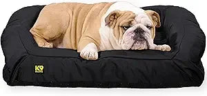 Durable Dog Bed with Water Resistant Cover and Nonskid Bottom