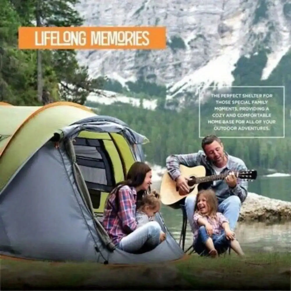 4-Person Easy Pop Up Tent With Waterproof UPF50+ Protection