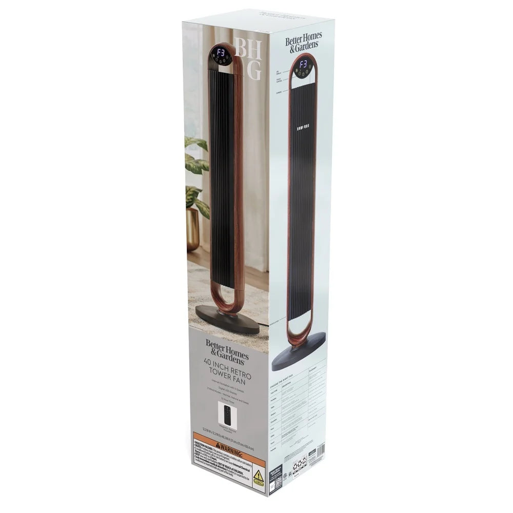 HomeBreeze 40 Inch Tower Fan with Remote Control and Timer