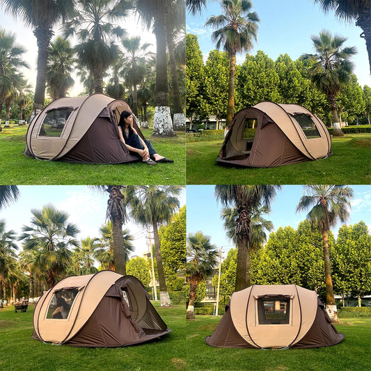 Spacious Waterproof Family Pop-Up Tent for 5 to 8 Users