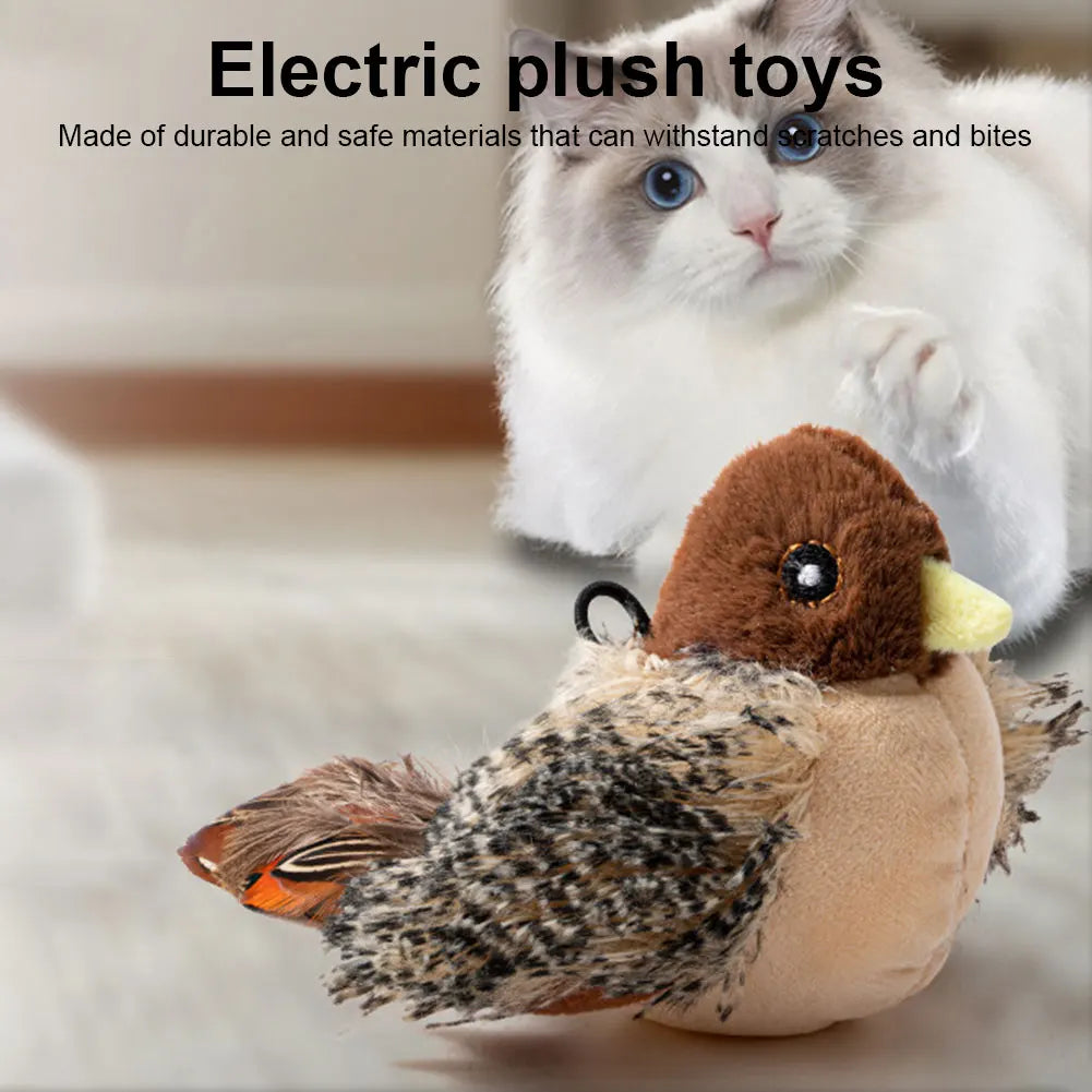 Interactive Plush Flapping Bird Cat Toy for Endless Fun