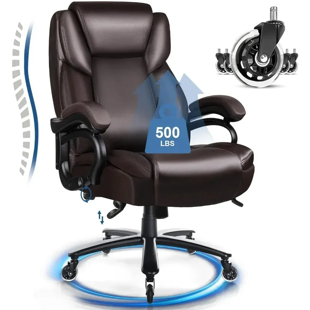 Heavy Duty Office Chair 500lbs With Ergonomic Lumbar Support