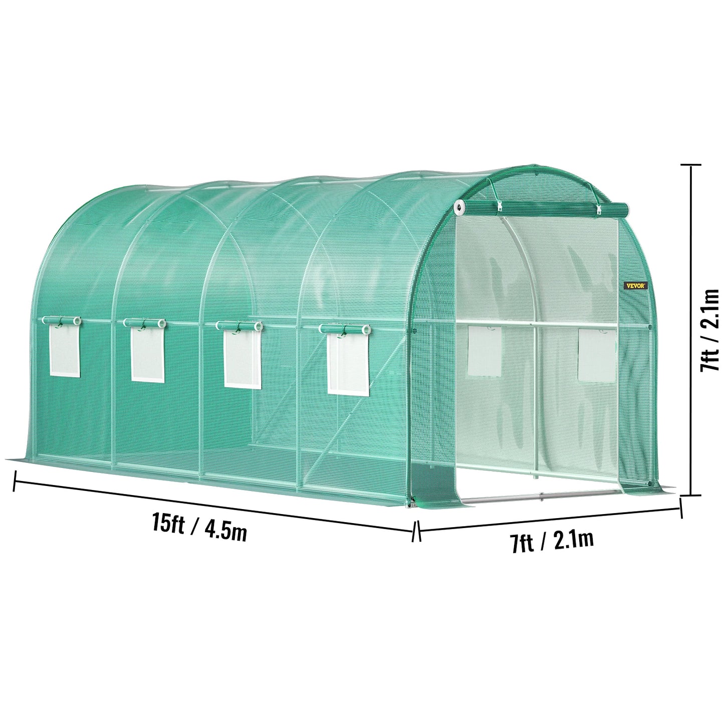 Walk In Tunnel Greenhouse Galvanized Frame Waterproof Cover