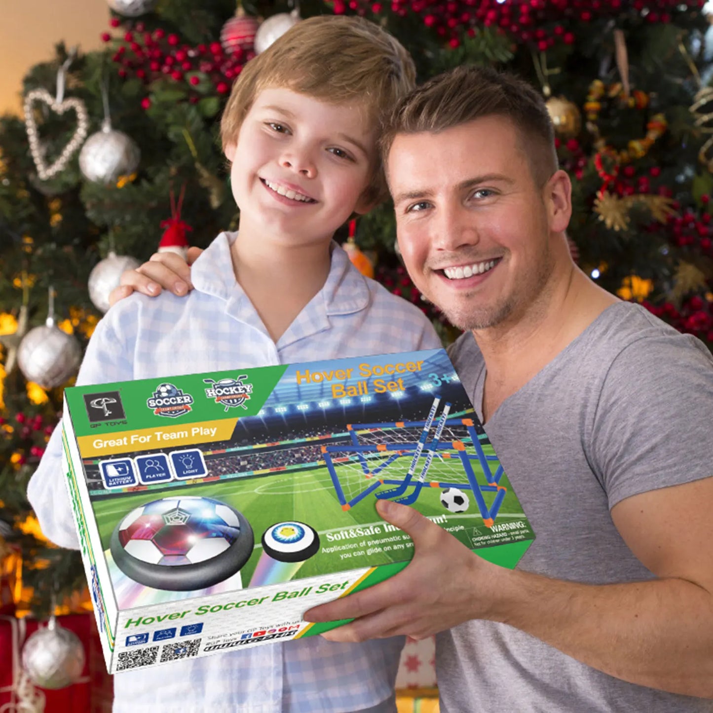 Hover Soccer Ball Set for Kids - 2-in-1 Indoor Outdoor Fun