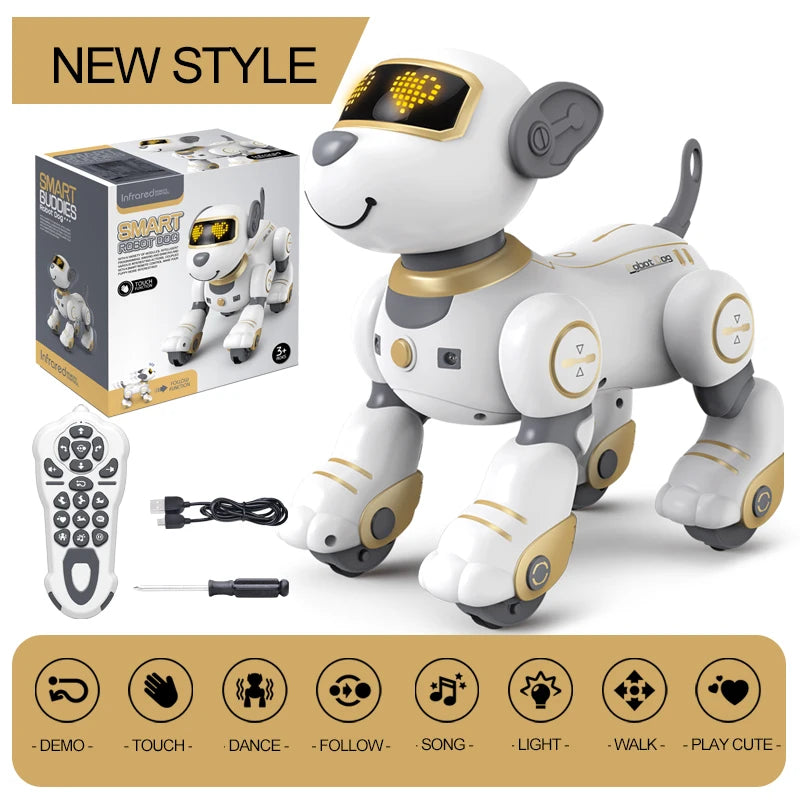 RC Robot Dog With Voice Command And Music Features