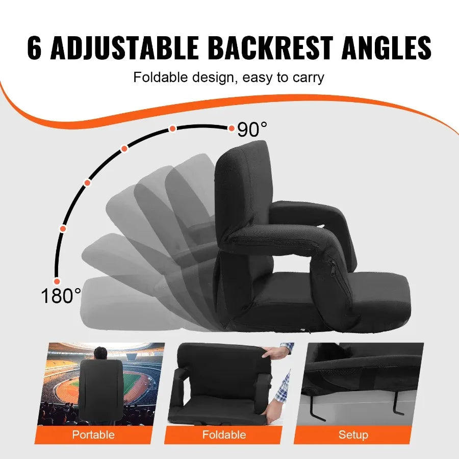 Double Heated Stadium Seat With Back Support Folding Chair