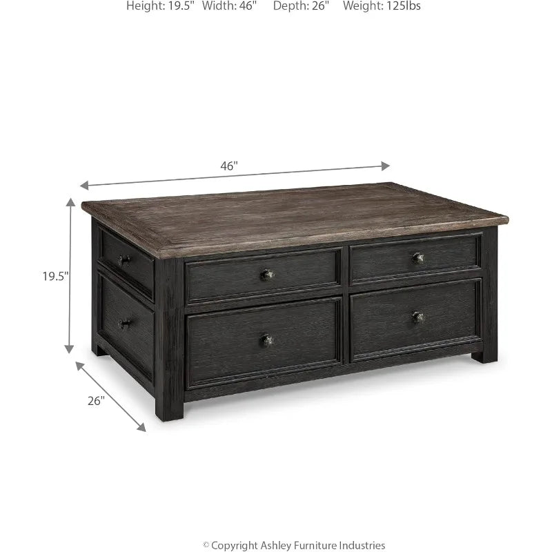 Tyler Creek Lift Top Coffee Table with Stylish Farmhouse Design