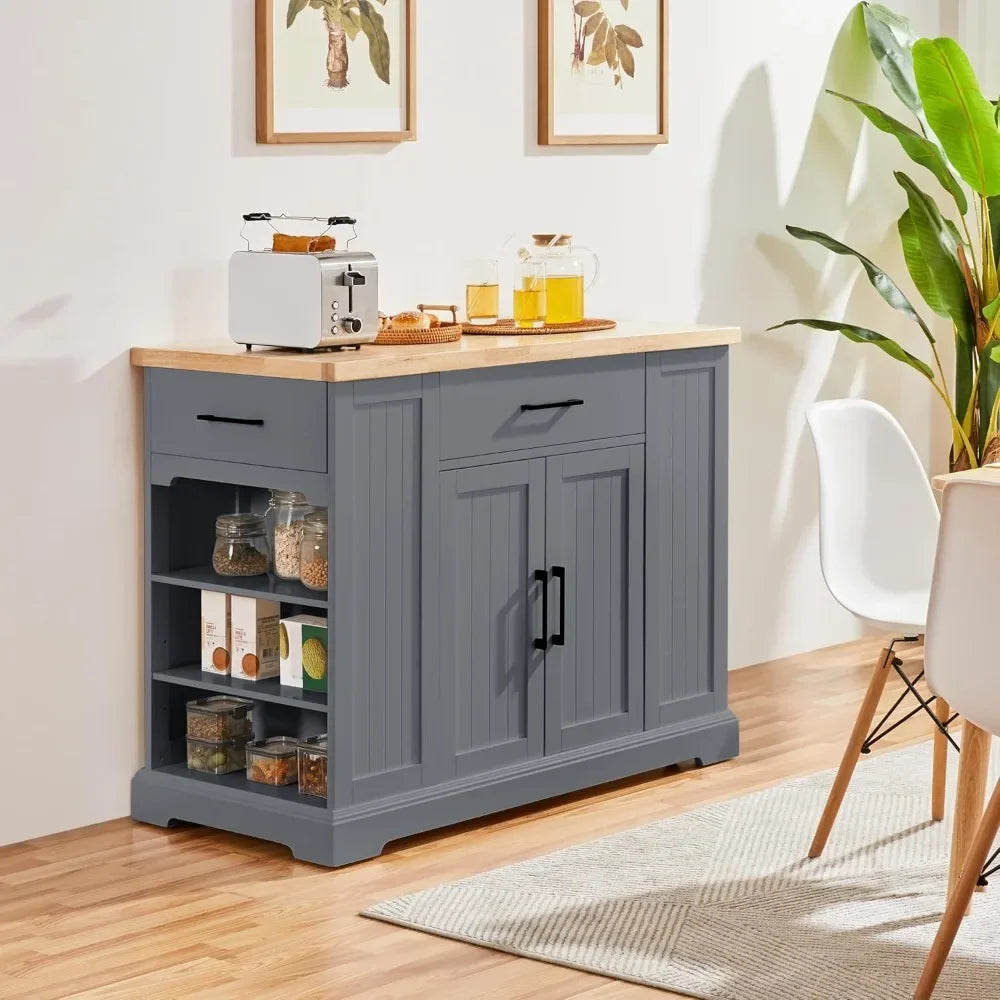 Stylish Kitchen Cart on Hidden Wheels with Ample Storage