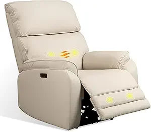DAFIFY Oversized Swivel Rocker Recliner with Massage and USB Charging
