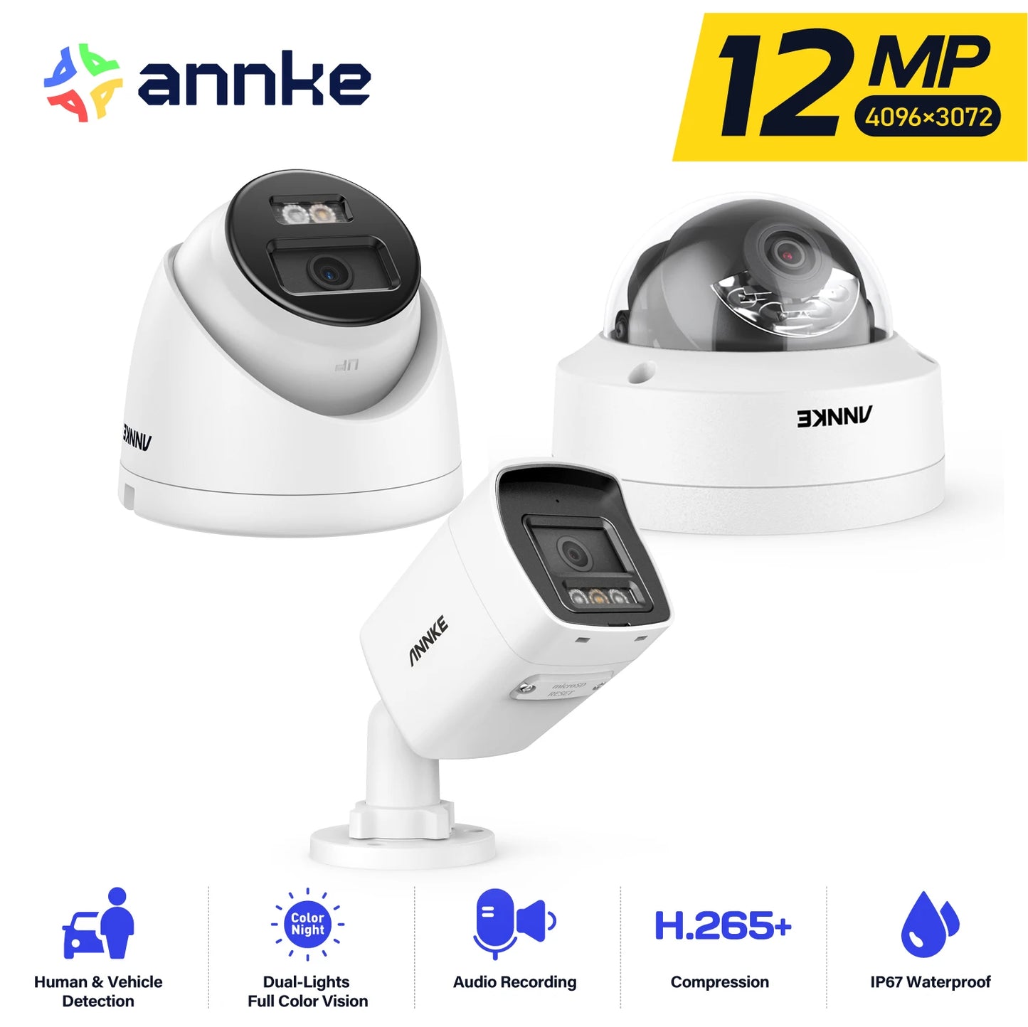 Annke C1200 12MP Ultra HD PoE IP Camera With Audio