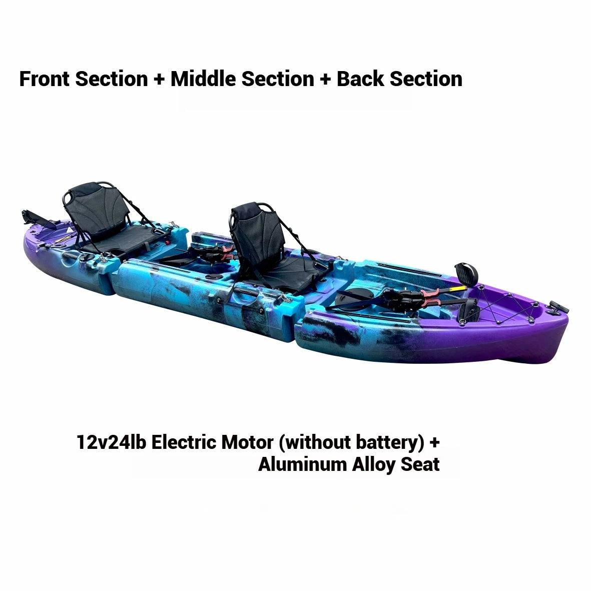 Portable LLDPE Kayak Canoe With Split Shell For Solo Tandem