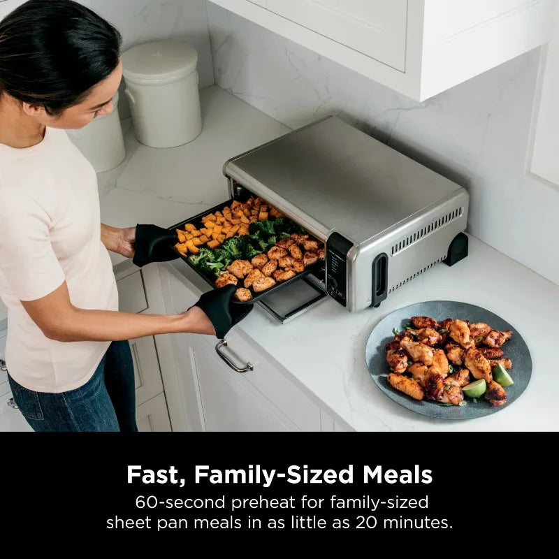 Flip Away Air Fryer Toaster Oven 6 In 1 Space Saving