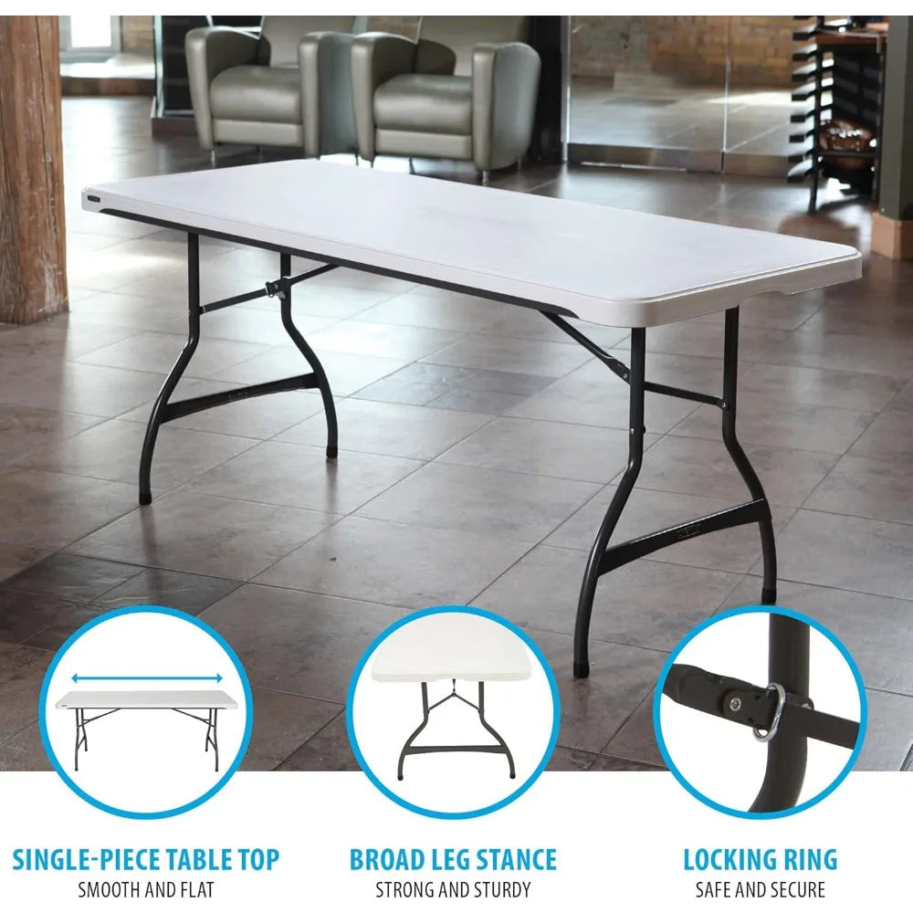 Commercial Stackable Folding Table 6 Foot White for Events