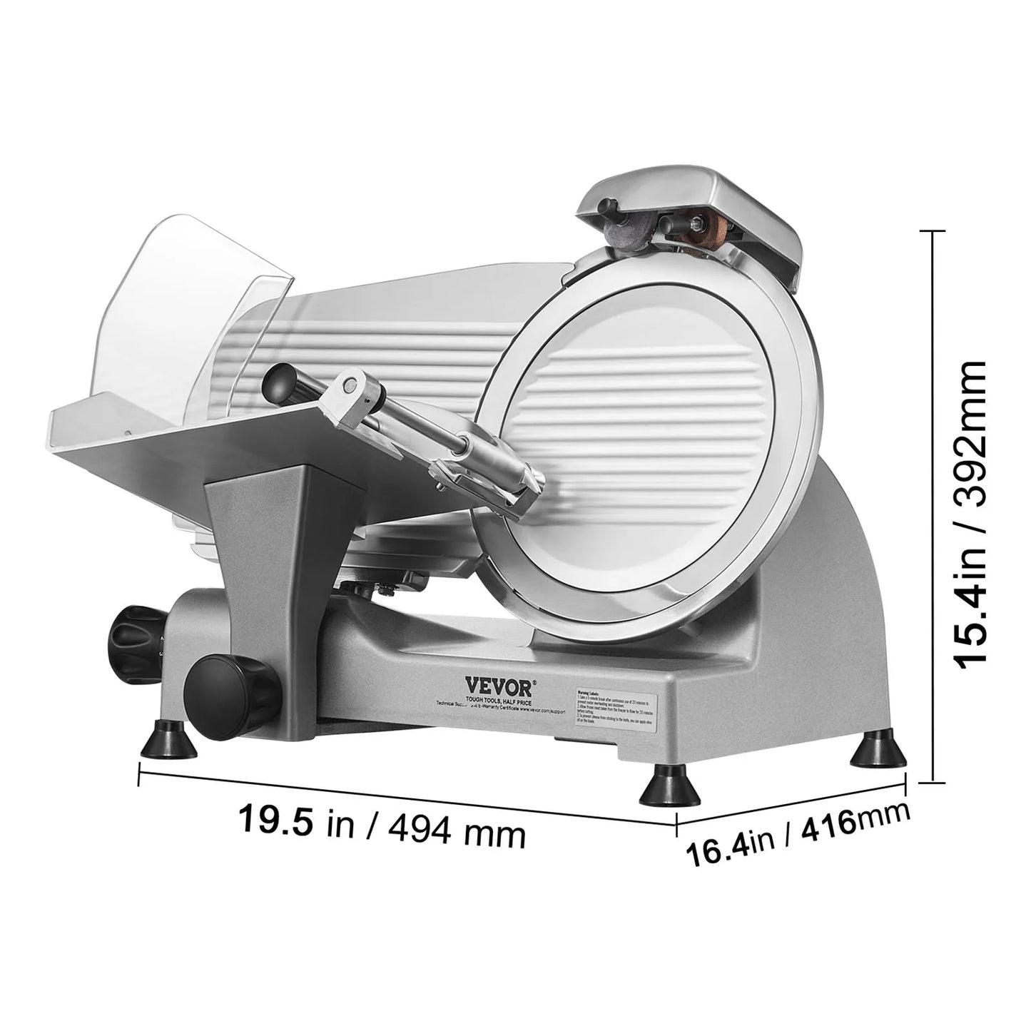 VEVOR 8 Inch Meat Slicer with Adjustable Thickness for Home and Commercial Use