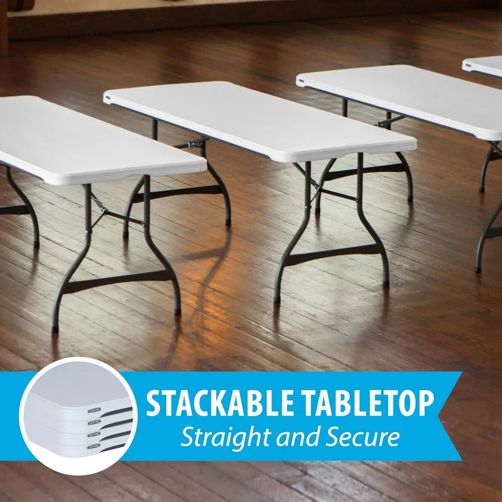 Commercial Stackable Folding Table 6 Foot White for Events