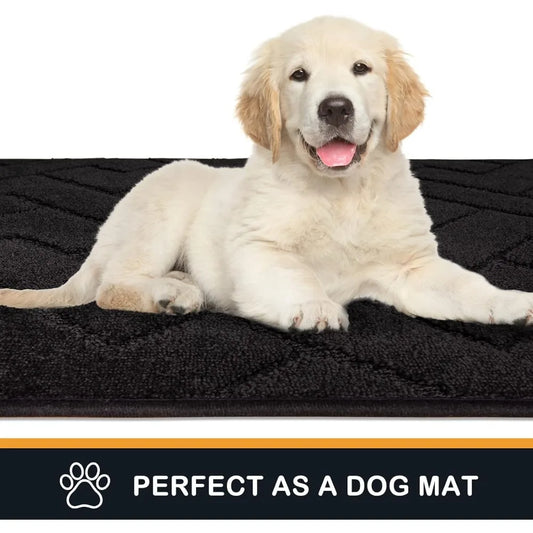 Non-Slip Dirt Trapper Door Mat for Muddy Shoes and Paws