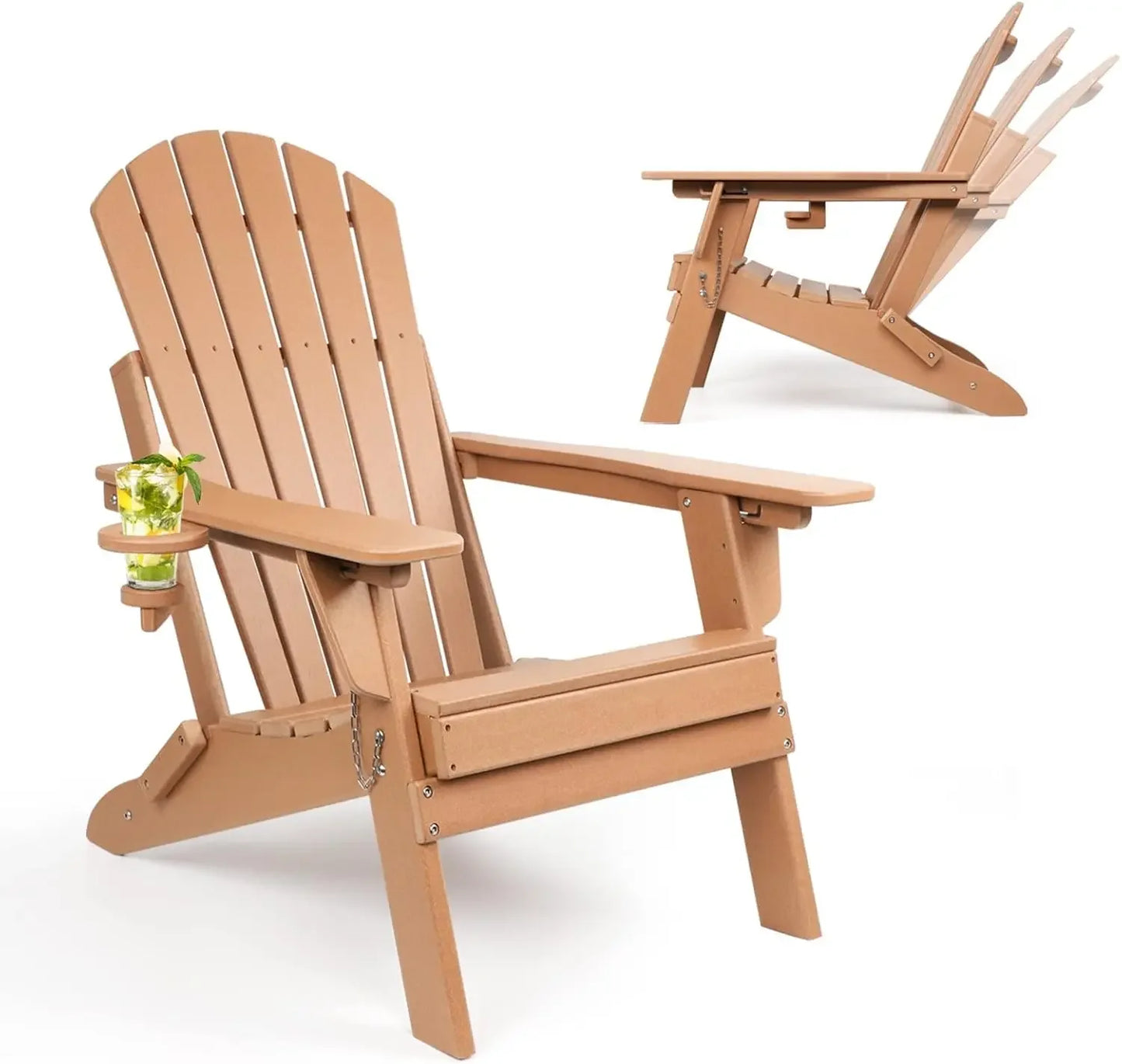 Folding Adirondack Chairs With Adjustable Backrest Deluxe