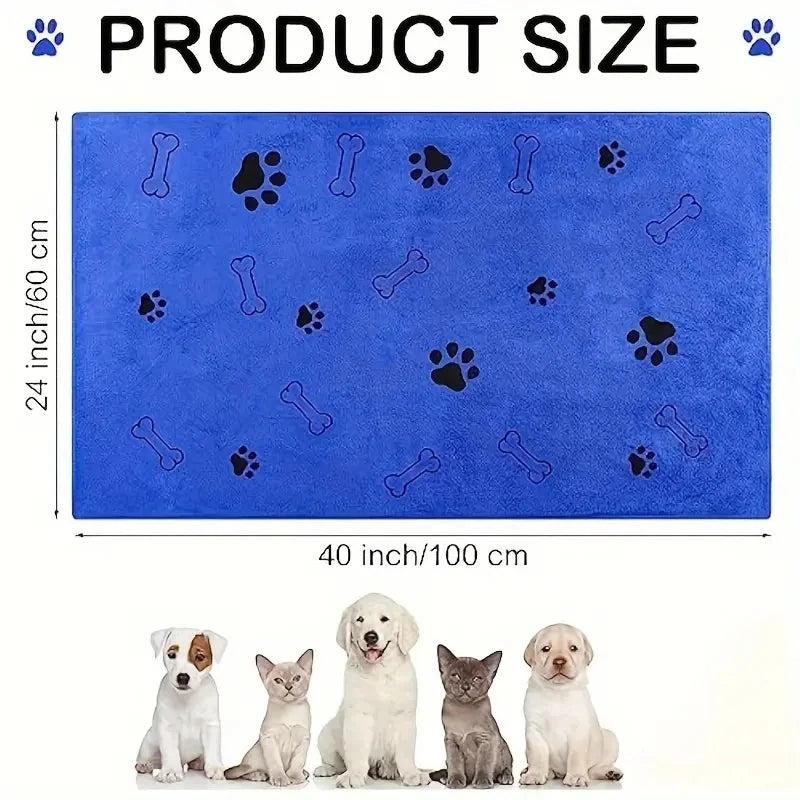 Soft Microfiber Dog Towels Quick Dry Absorbent Pet Grooming