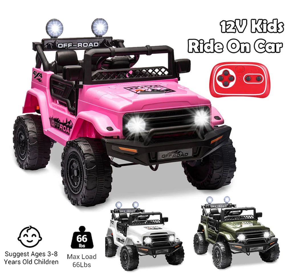 12V Kids Ride On Car Two Seater With Rechargeable Remote