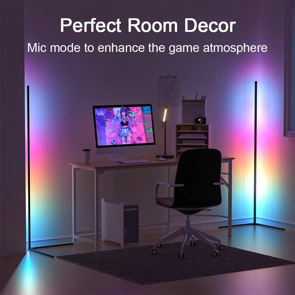 RGB LED Floor Lamp Dimmable Mood Lighting For Bedroom
