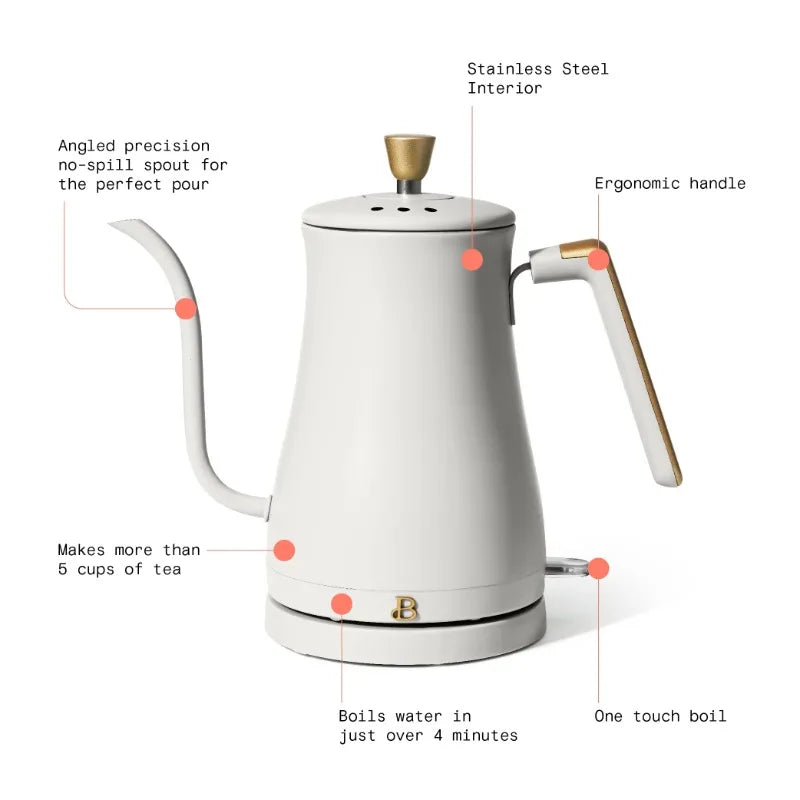 Beautiful 1L Electric Gooseneck Kettle for Perfect Pouring