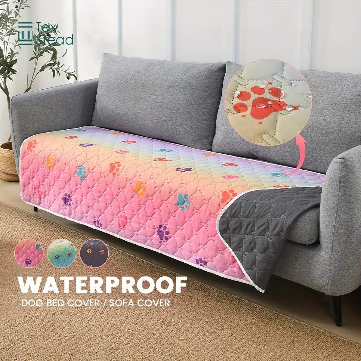Reversible Anti-Leakage Dog Bed Cover for Kids and Pets