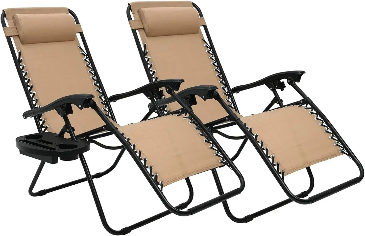 Zero Gravity Folding Chair With Armrests And Cup Holder