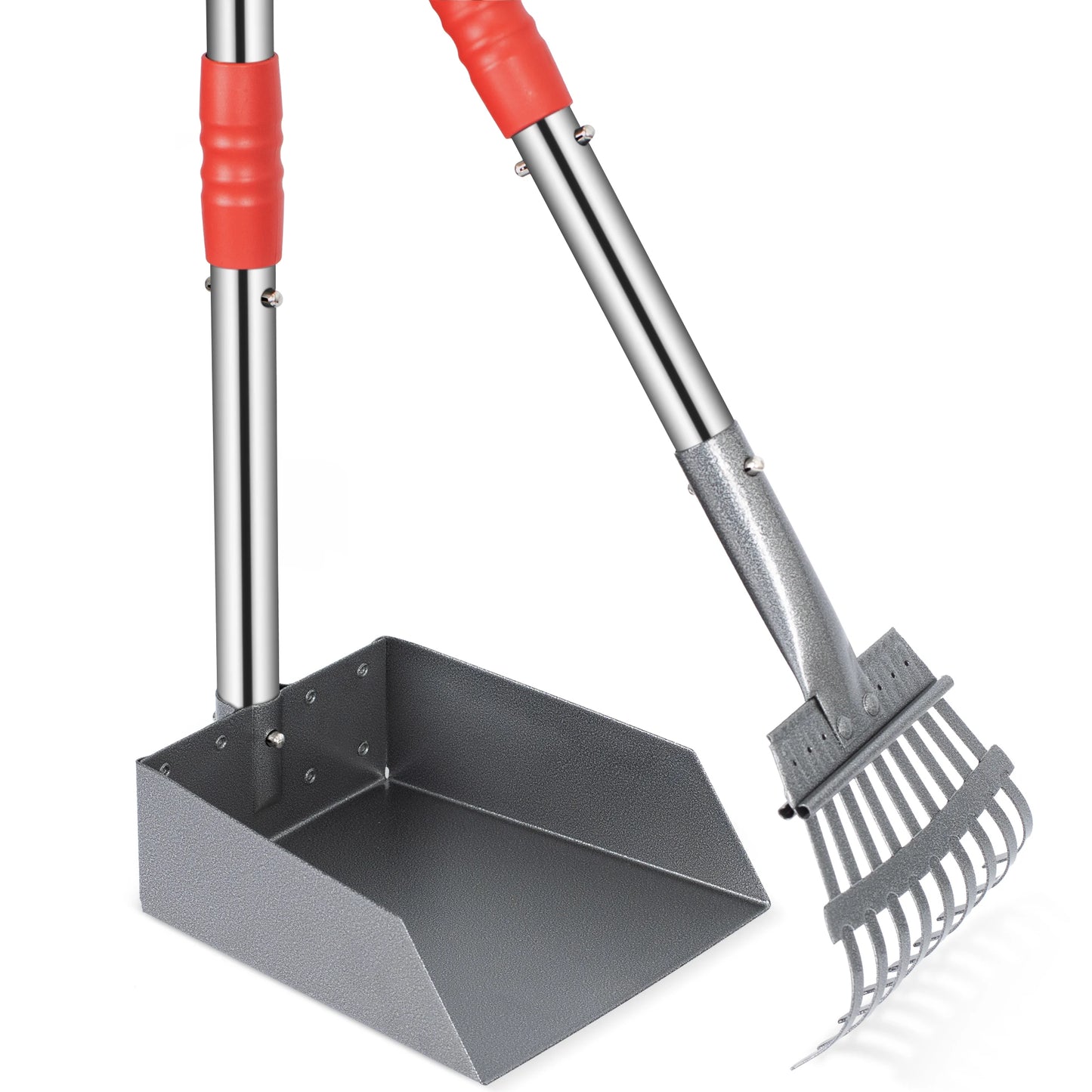 Dog Pooper Scooper With Tray And Adjustable Handles